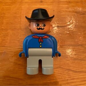 Lego Duplo Cowboy Outlaw Mustache Minifigure